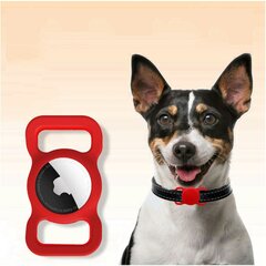 Silikoni "Airtag" pidike kissan tai koiran kaulapantaan (punainen) hinta ja tiedot | CANN Koirat | hobbyhall.fi