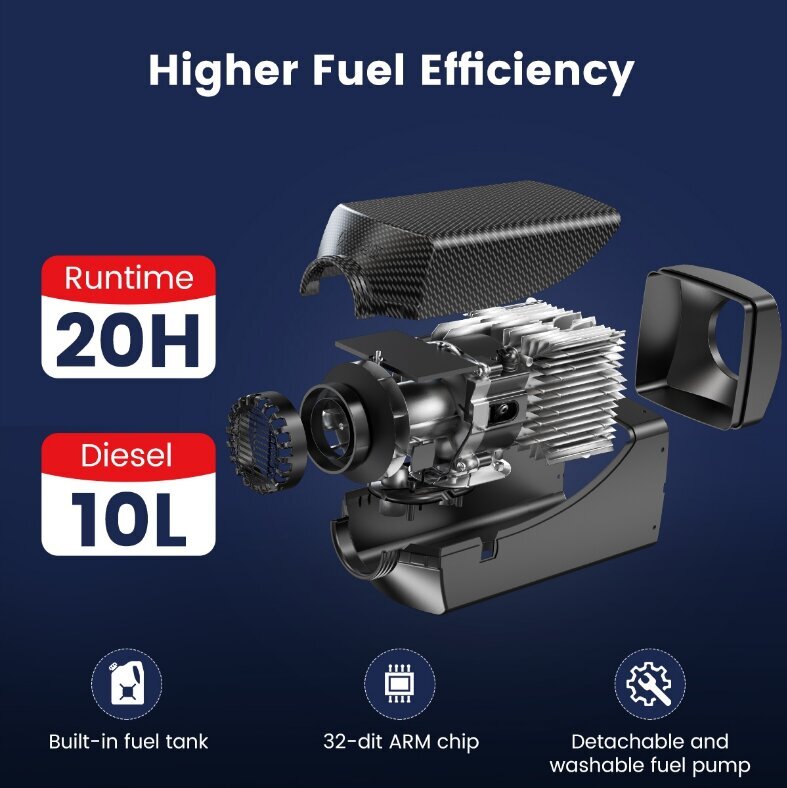 Diesel ilmanlämmitin Hcalory 12V 5-8kW hinta ja tiedot | Lämmittimet | hobbyhall.fi