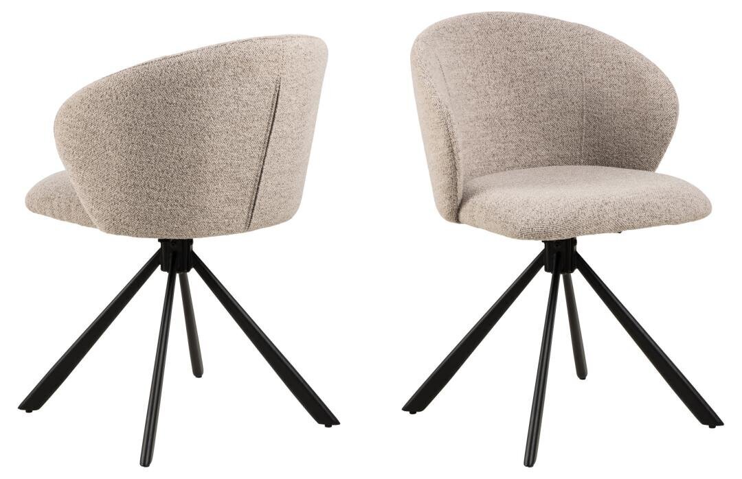Actona Pippa -tuolit, 2 kpl, beige hinta ja tiedot | Ruokapöydän tuolit | hobbyhall.fi