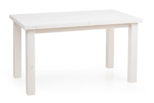 Massiivipuinen ruokapöytä 140x78 cm valkoinen hinta ja tiedot | Ruokapöydät | hobbyhall.fi
