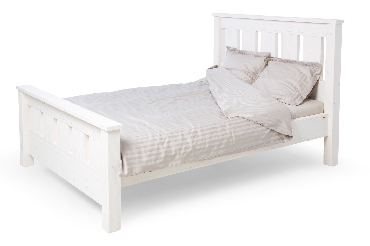 Massiivipuinen sänky Georg 180x200 valkoinen hinta ja tiedot | Sängyt | hobbyhall.fi