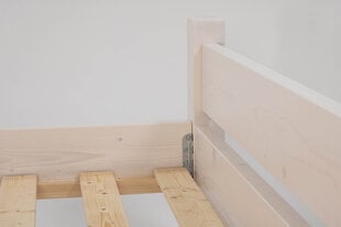 Massiivipuinen sänky 001 140x200 valkoinen hinta ja tiedot | Sängyt | hobbyhall.fi