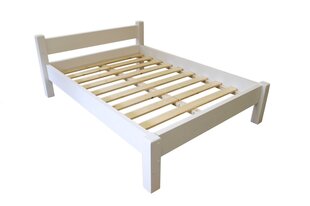 Massiivipuinen sänky 001 140x200 valkoinen hinta ja tiedot | MSL wooden furniture Huonekalut ja sisustus | hobbyhall.fi