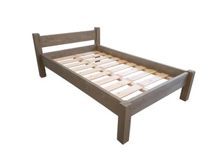 Massiivipuinen sänky 001 100x200 harmaa hinta ja tiedot | Sängyt | hobbyhall.fi