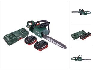 Metabo MS 36-18 LTX BL 40 akkusaha 36 V (2x 18 V) 40 cm 22 m/s harjaton + 2x akku 5,5 Ah + kaksoislaturi hinta ja tiedot | Sahat ja sirkkelit | hobbyhall.fi