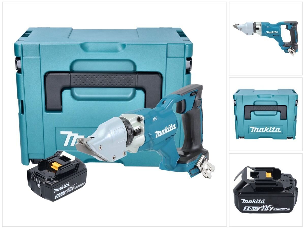 Makita DJS 200 F1J Akkuvasara 18 V 2,0 mm + 1x akku 3,0 Ah + Makpac - ilman laturia hinta ja tiedot | Sahat ja sirkkelit | hobbyhall.fi