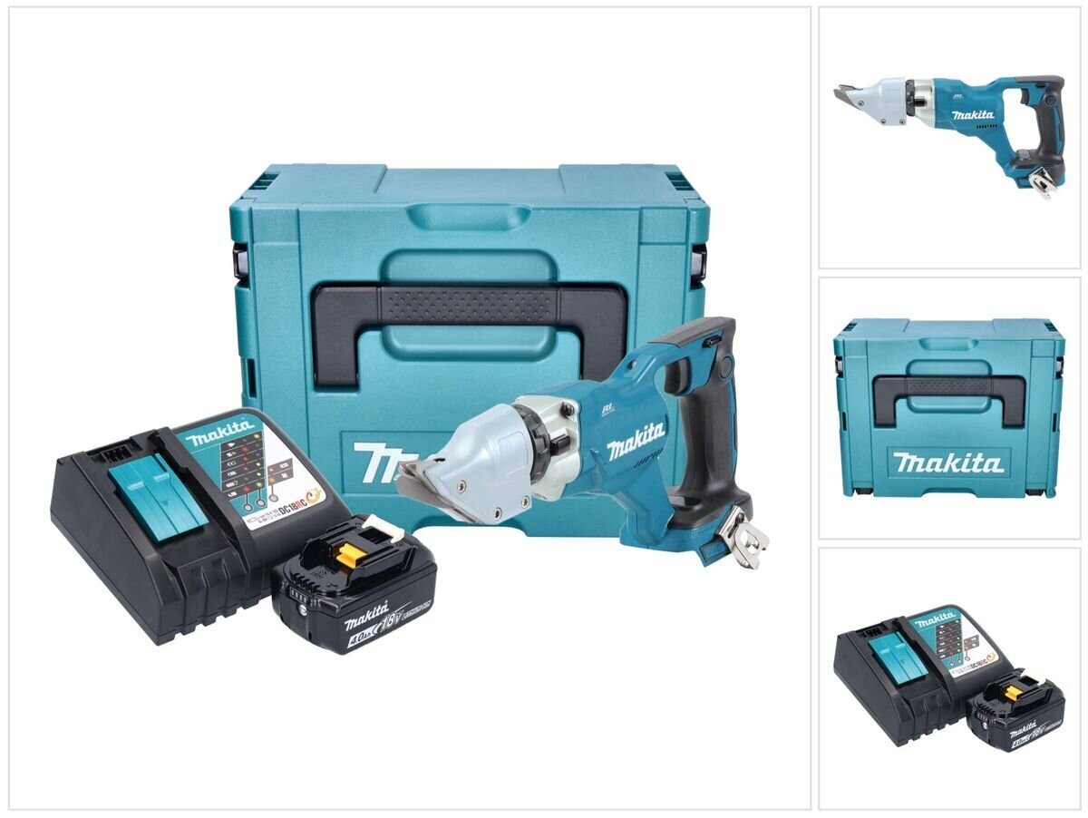 Makita DJS 200 RM1J Akkuleikkuri 18 V 2,0 mm + 1x akku 4,0 Ah + laturi + Makpac hinta ja tiedot | Sahat ja sirkkelit | hobbyhall.fi