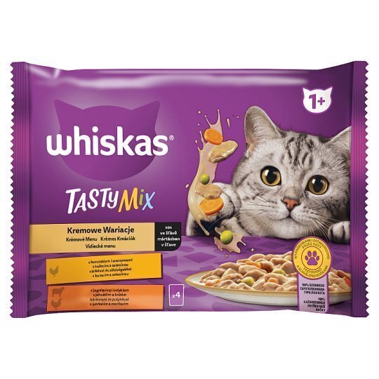 Whiskas Adult kanaa ja vihanneksia, lammasta ja kalkkunaa, 52x85 g hinta ja tiedot | Kissanruoka | hobbyhall.fi