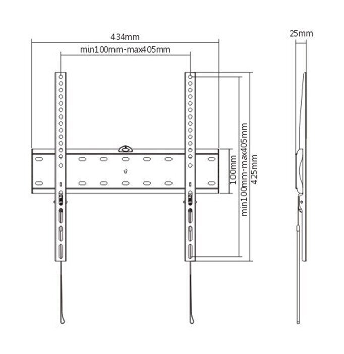 Gembird TV ACC SEINÄKIINNIKE 32-55"/WM-55F-02 GEMBIRD hinta ja tiedot | TV-seinätelineet | hobbyhall.fi