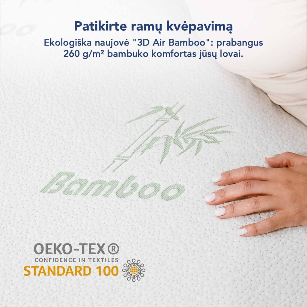 Geelivaahto Bambu petauspatja 140x200 cm hinta ja tiedot | Sijauspatjat | hobbyhall.fi