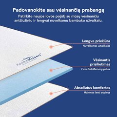 Geelivaahto Bambu petauspatja 140x200 cm hinta ja tiedot | Sijauspatjat | hobbyhall.fi