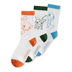 Pokemon-sukat 3-pakkaus Charmander, Bulbasaur, Squirtle, koko 39-42, 202735 hinta ja tiedot | Naisten sukat | hobbyhall.fi