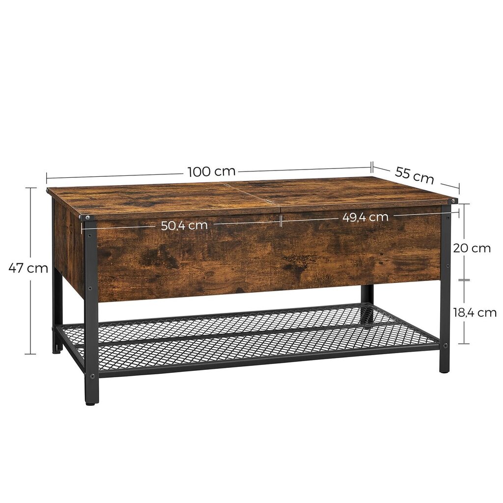 Sohvapöytä musta, ruskea hinta ja tiedot | Sohvapöydät | hobbyhall.fi