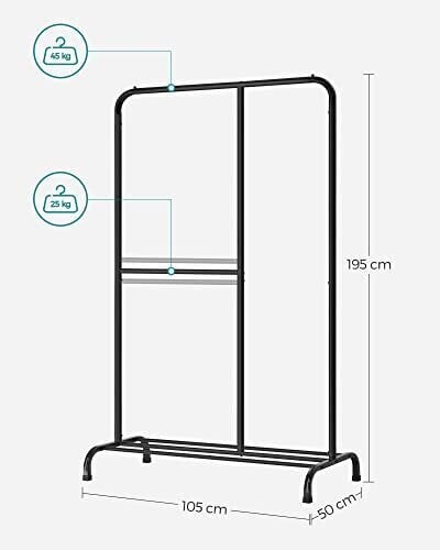 Vaateteline, musta hinta ja tiedot | Vaateripustimet ja pukupussit | hobbyhall.fi