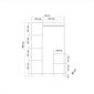 Vaatekaappi Kalune Design Wardrobe 869 (III), 120 cm, vaaleanruskea hinta ja tiedot | Kaapit | hobbyhall.fi