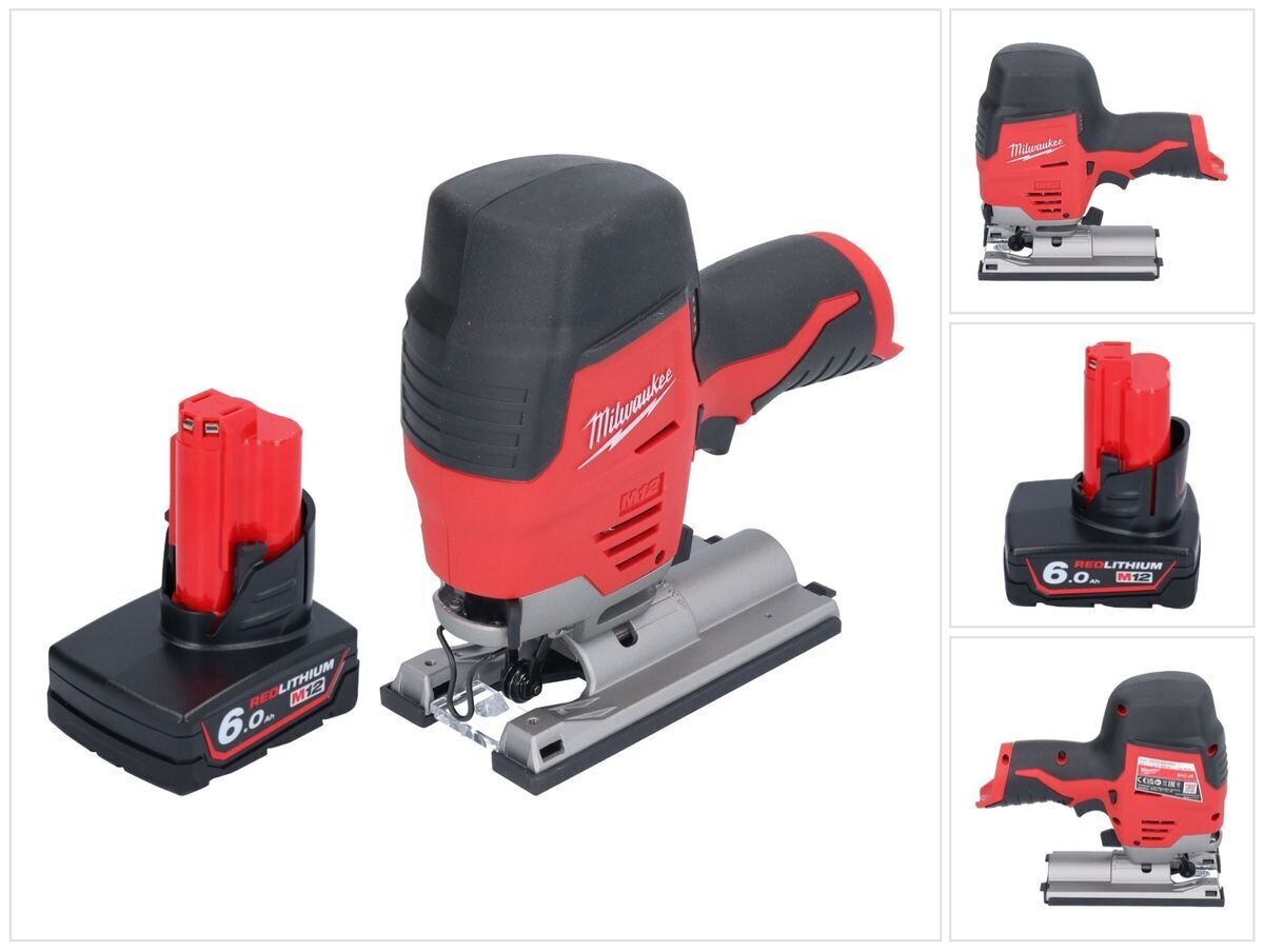 Milwaukee M12 BJS-601 Akkusaha 12 V + 1x akku 6,0 Ah - ilman laturia hinta ja tiedot | Sahat ja sirkkelit | hobbyhall.fi