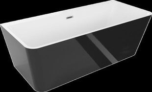 Kylpyamme Mexen Volta, 170 x 75 cm, valkoinen/musta+kromi hinta ja tiedot | Kylpyammeet | hobbyhall.fi