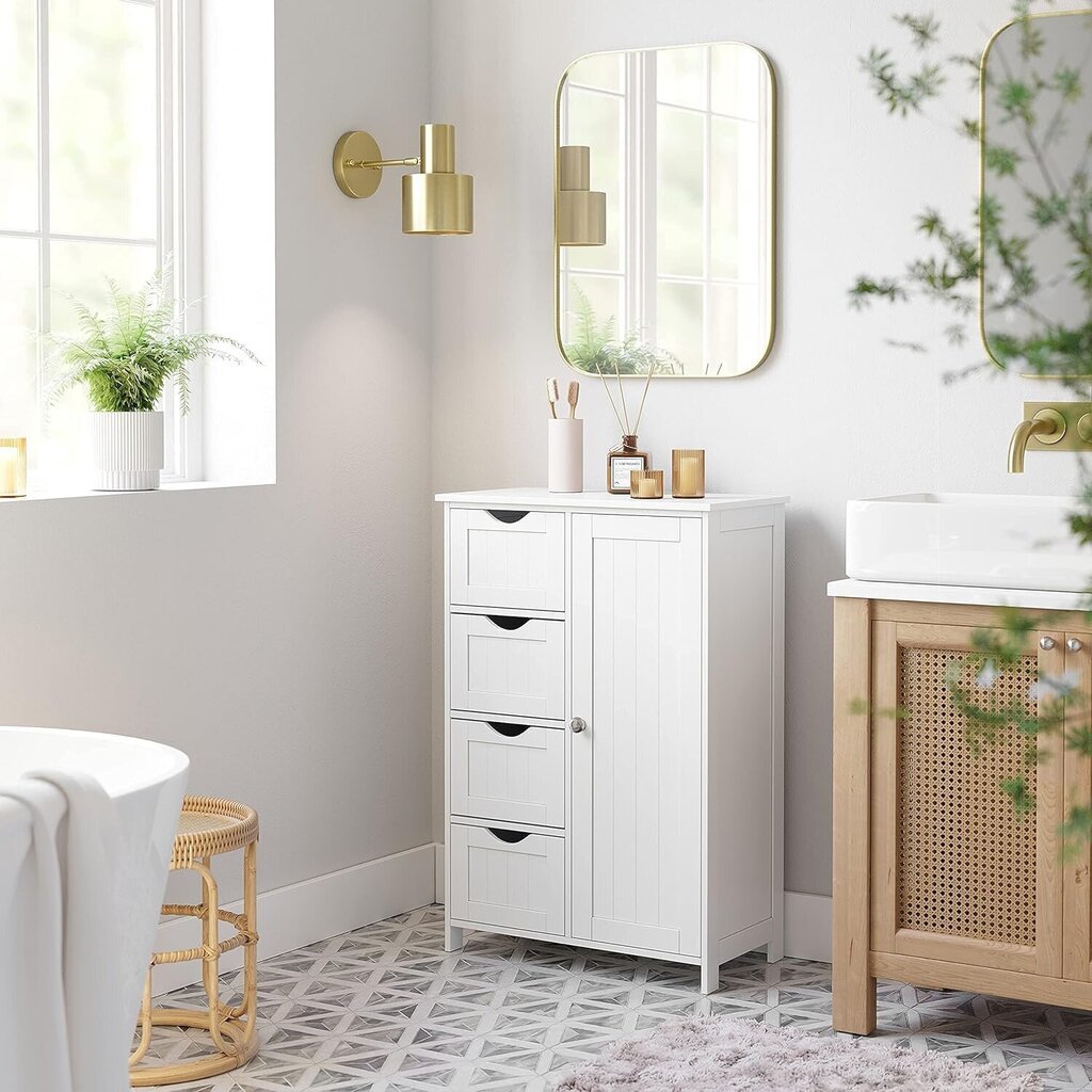 Kylpyhuonekaappi valkoinen hinta ja tiedot | Kylpyhuonekaapit | hobbyhall.fi