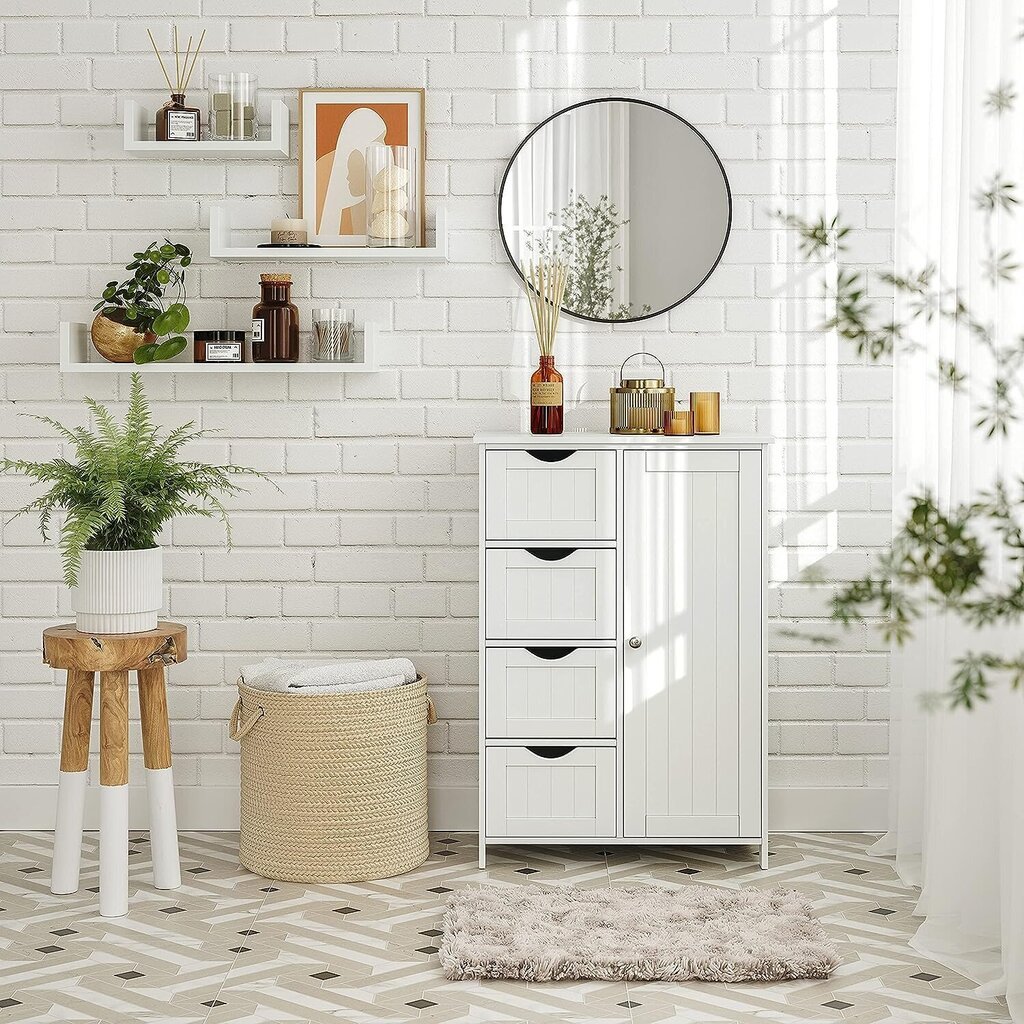 Kylpyhuonekaappi valkoinen hinta ja tiedot | Kylpyhuonekaapit | hobbyhall.fi