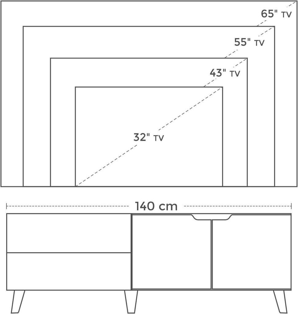 TV-astia ruskea hinta ja tiedot | TV-tasot | hobbyhall.fi