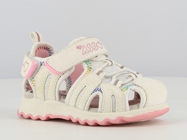 Sprox Lasten sandaalit 149820 01, valkoinen/roosa hinta ja tiedot | Lasten sandaalit | hobbyhall.fi