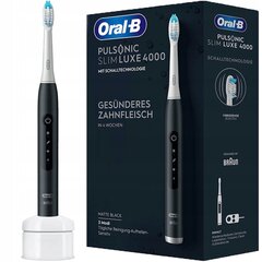 Braun Oral-B OralB Hammasharja Pulsonic Slim Luxe 4000 musta Musta Musta (437246) hinta ja tiedot | Sähköhammasharjat | hobbyhall.fi