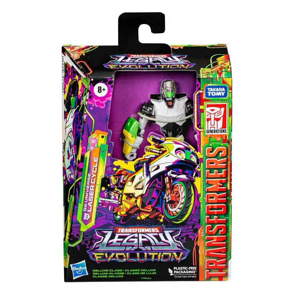 Transformers Generations Legacy Evolution Deluxe -luokan toimintahahmo G2 Universe-lasersykli 14 cm hinta ja tiedot | Poikien lelut | hobbyhall.fi