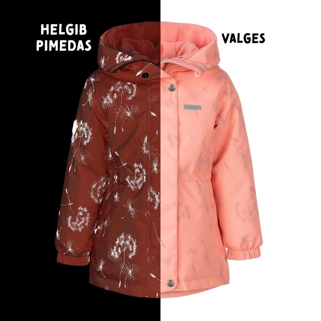 Lenne lasten parka 80g Marita 23226*1734, persikka/harmaa hinta ja tiedot | Tyttöjen takit | hobbyhall.fi