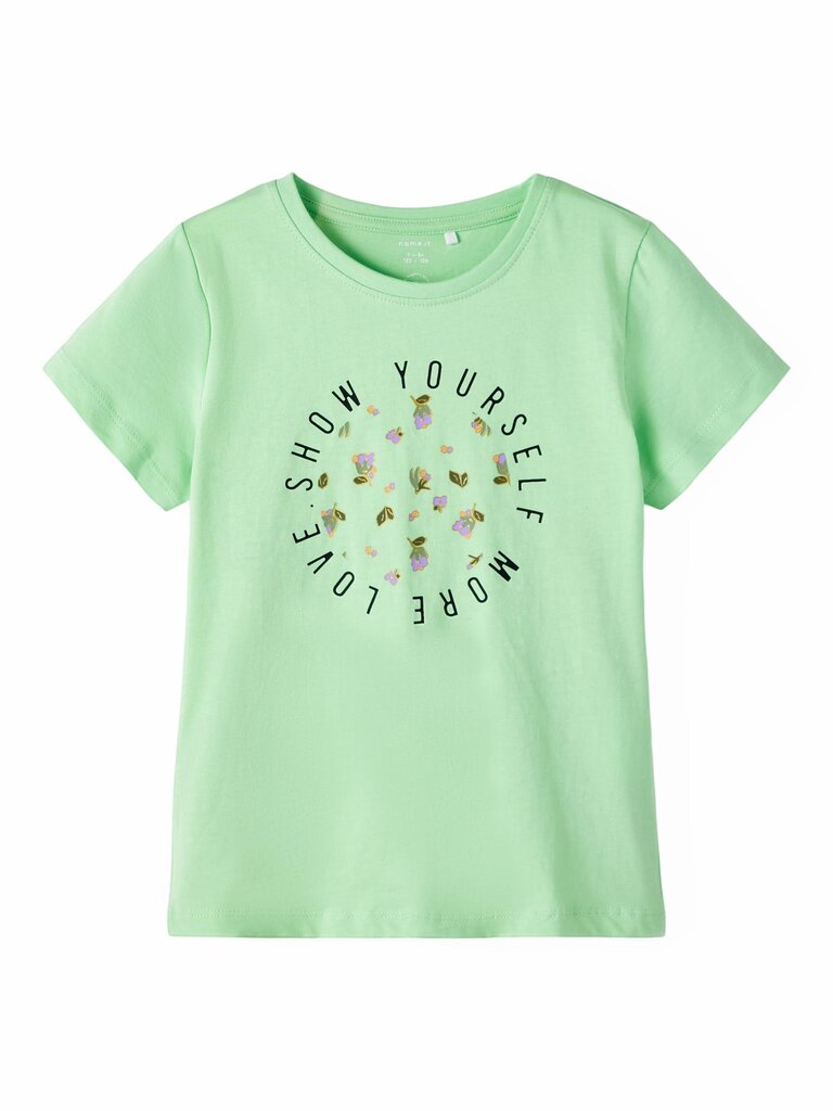 Name It lasten t-paita 13214905*01, vaaleanvihreä hinta ja tiedot | Tyttöjen paidat | hobbyhall.fi