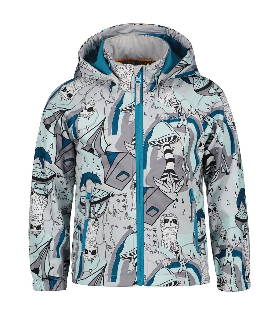 Icepeak lasten softshell-takki Joice 51869-3*221, vaaleanharmaa/tummansininen hinta ja tiedot | Tyttöjen takit | hobbyhall.fi