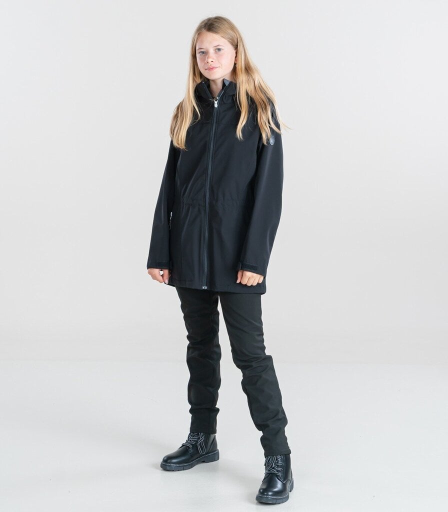 Lenne lasten softshell-takki merinovuorilla Dalila 23270*042, musta 4741593328961 hinta ja tiedot | Tyttöjen takit | hobbyhall.fi