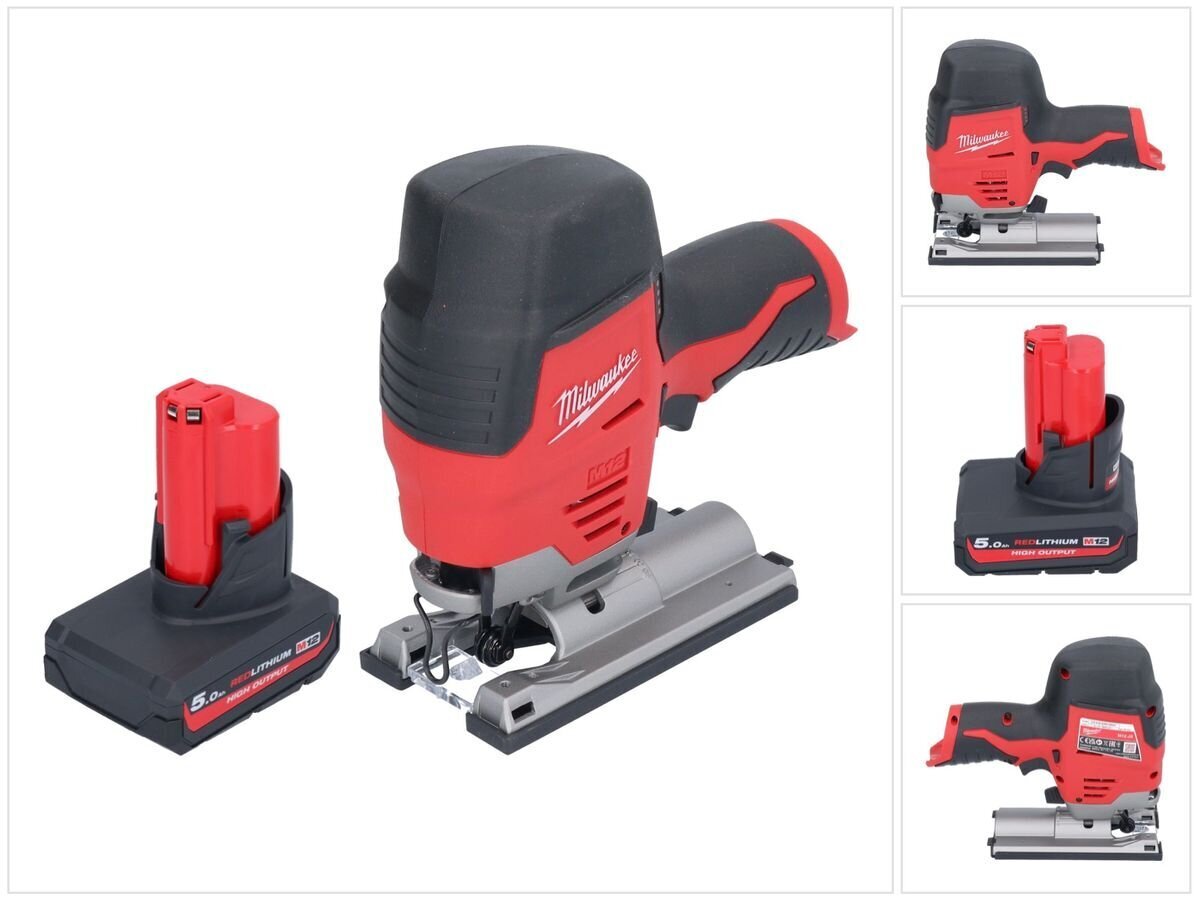 Milwaukee M12 BJS-501 Akkusaha 12 V + 1x akku 5,0 Ah - ilman laturia hinta ja tiedot | Sahat ja sirkkelit | hobbyhall.fi