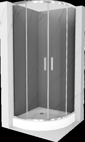 Suihkukaappi Mexen Lima altaalla ja luukulla, grafiitti/kromi, 80 x 80 cm hinta ja tiedot | Suihkukaapit ja suihkunurkat | hobbyhall.fi