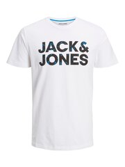 Jack & Jones lasten t-paita 12224104*03, valkoinen hinta ja tiedot | Poikien paidat | hobbyhall.fi