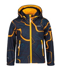 Icepeak lasten softshell-takki Joice 51869-3*390, tummansininen/oranssi hinta ja tiedot | Poikien takit | hobbyhall.fi