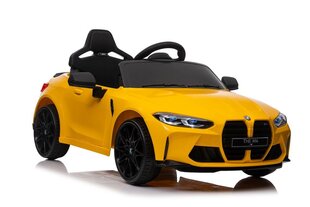 BMW M4, yksipaikkainen sähköauto lapsille, keltainen hinta ja tiedot | Lasten sähköautot | hobbyhall.fi