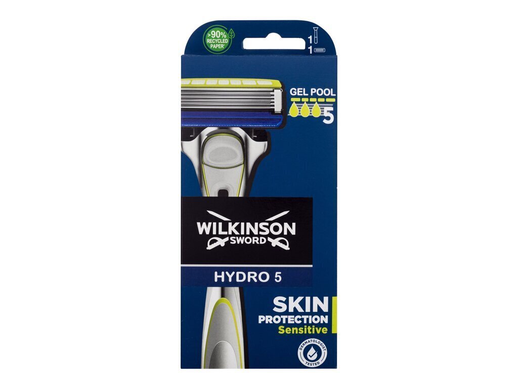 Partakoneen terä Wilkinson Sword Hydro 5 Skin Protection Sensitive, 1 kpl hinta ja tiedot | Parranajo ja karvanpoisto | hobbyhall.fi