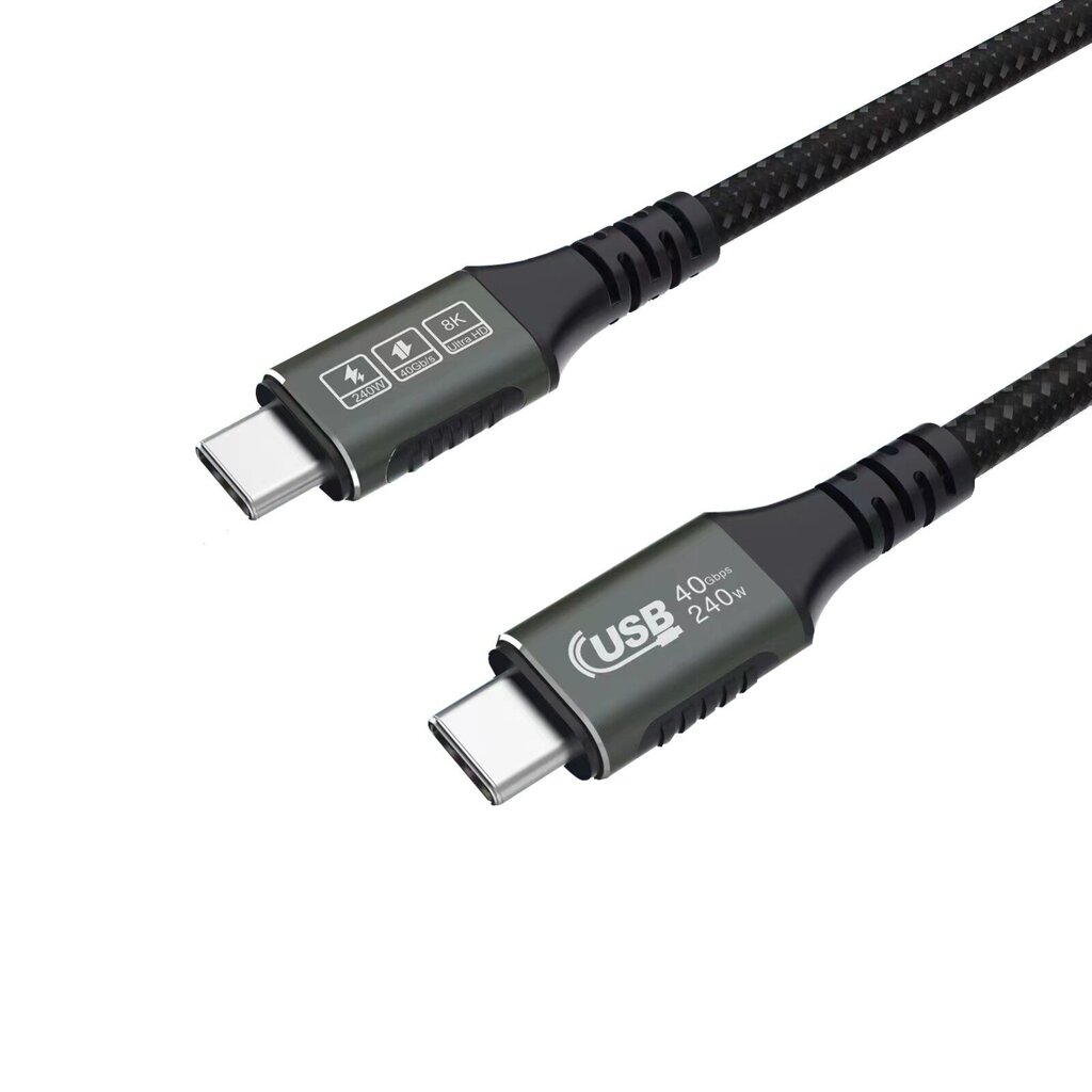 Kaapeli MGL MG-8K60-240W-TB3 USB-C - USB-C 8K60Hz Thunderbolt 3/USB 4.0 2m hinta ja tiedot | Puhelinkaapelit | hobbyhall.fi