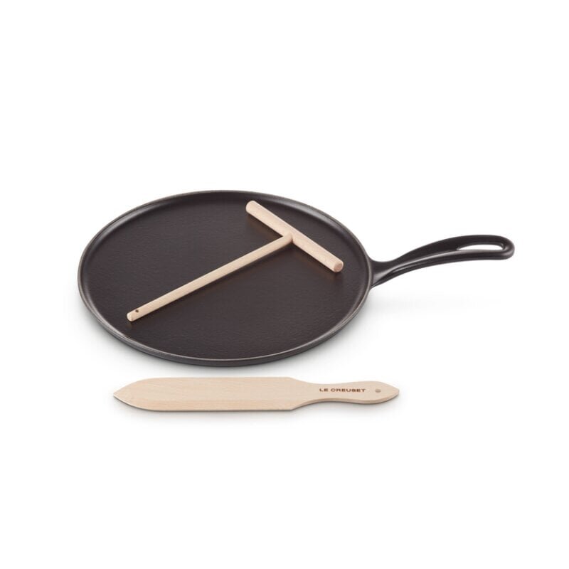 Le Creuset Valurautainen pannukakkupannu , 27cm mattamusta hinta ja tiedot | Paistinpannut | hobbyhall.fi