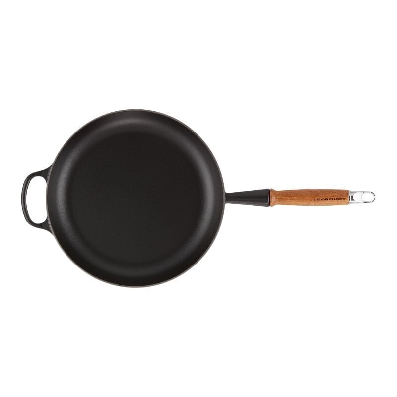 Le Creuset Valurautapannu puukahvalla Oslash;28cm matta musta hinta ja tiedot | Paistinpannut | hobbyhall.fi