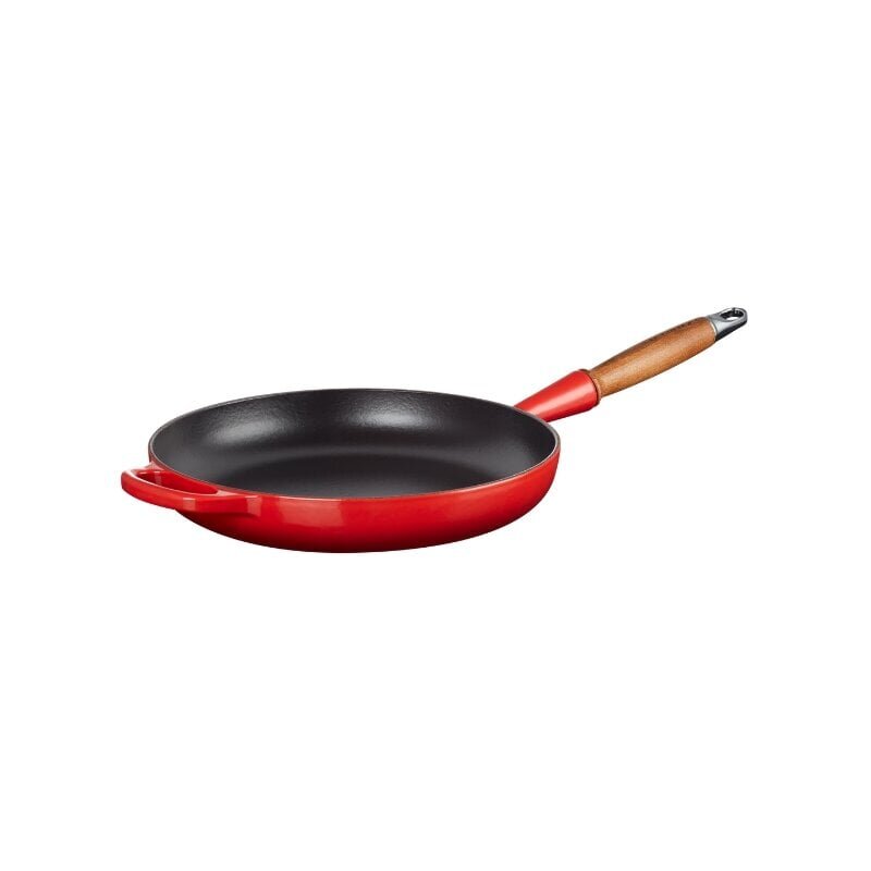 Le Creuset Valurautapannu puukahvalla 28cm punainen hinta ja tiedot | Paistinpannut | hobbyhall.fi