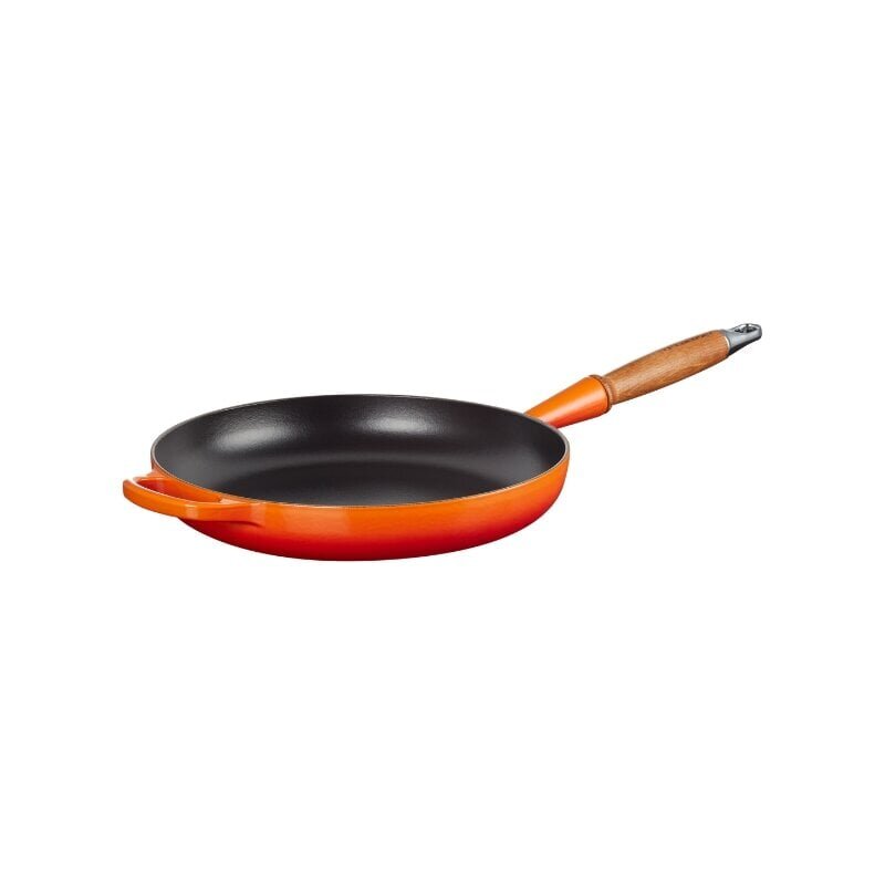 Le Creuset Valurautapannu puukahvalla &Oslash;28cm oranssi hinta ja tiedot | Paistinpannut | hobbyhall.fi