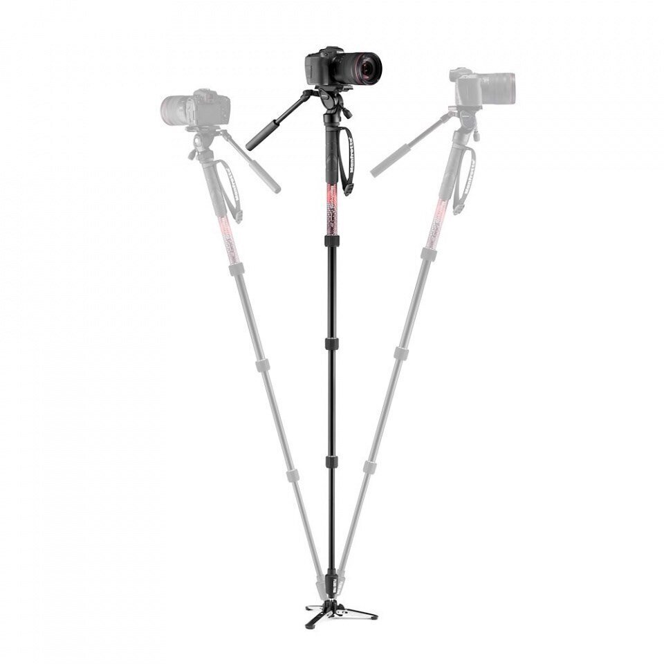 Manfrotto monopod Element MII Video MVMELMIIA4LIVE, punainen hinta ja tiedot | Kamerajalustat | hobbyhall.fi