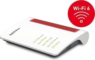 AVM Fritz! Laatikko 7510 (Wi-Fi 6 -reititin (WLAN AX), jopa 600 Mbit/s (2,4 GHz), VDSL-ohjaaja 35b 300 Mbit/s, WLAN-verkko, DECT-Base, Media Server, Sopii Saksaan -A hinta ja tiedot | Reitittimet ja modeemit | hobbyhall.fi