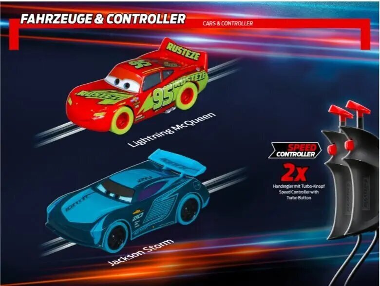 Autorata Cars Glow Racers 6.2m hinta ja tiedot | Poikien lelut | hobbyhall.fi