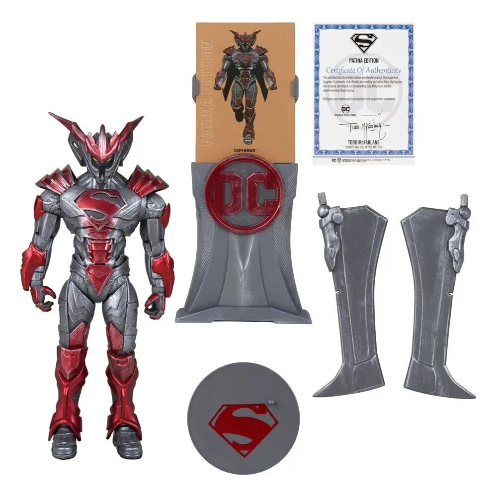 DC Multiverse -toimintahahmo Teräsmies ketjuton panssari (patina) (kultainen etiketti) 18 cm hinta ja tiedot | Poikien lelut | hobbyhall.fi