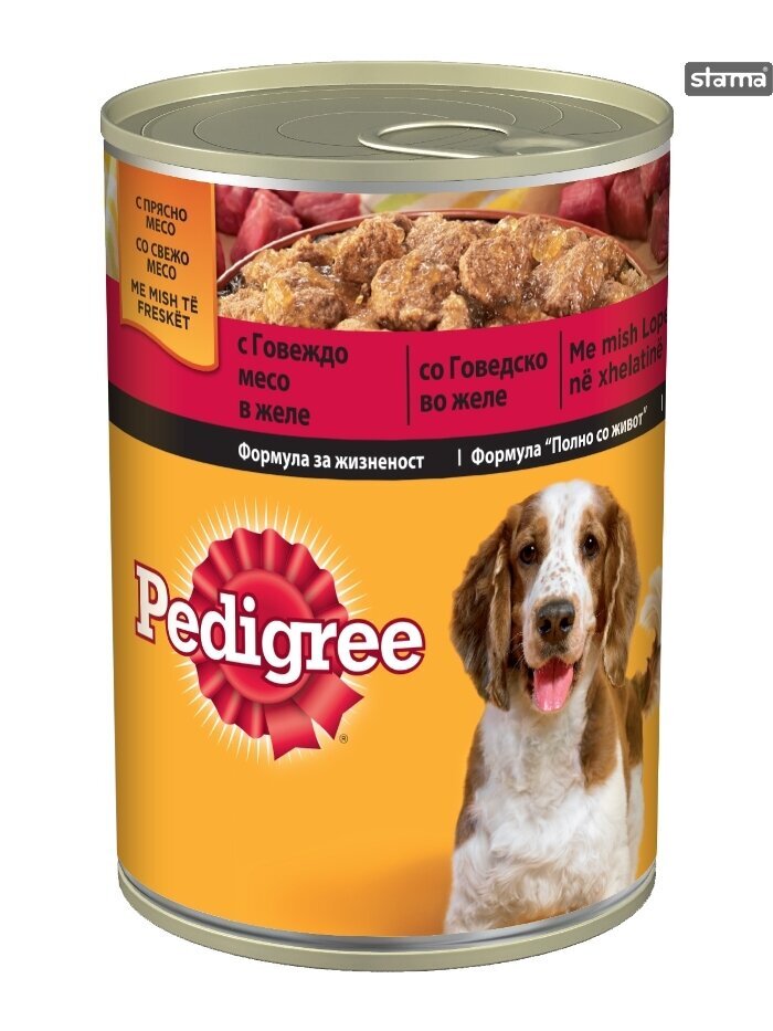 Pedigree koiranruoka naudanlihalla, 24x400 g hinta ja tiedot | Koiran märkäruoka | hobbyhall.fi