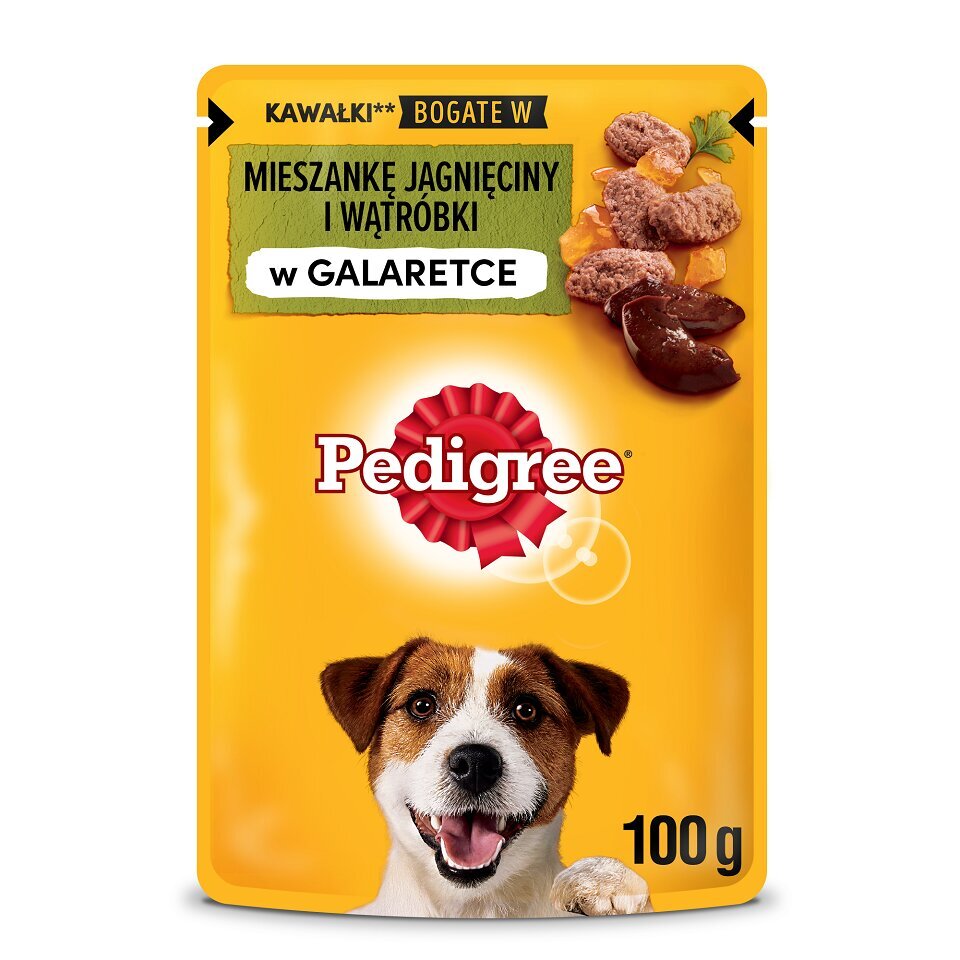 Pedigree täysravinto aikuisille koirille lampaan kanssa, 24x0,1 kg hinta ja tiedot | Koiran märkäruoka | hobbyhall.fi