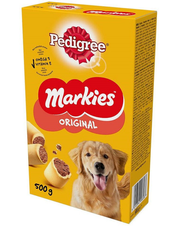 Pedigree Markies keksit lemmikille, 12x500 g hinta ja tiedot | Koiran herkut | hobbyhall.fi