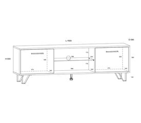 TV-taso Boss, valkoinen/harmaa hinta ja tiedot | TV-tasot | hobbyhall.fi